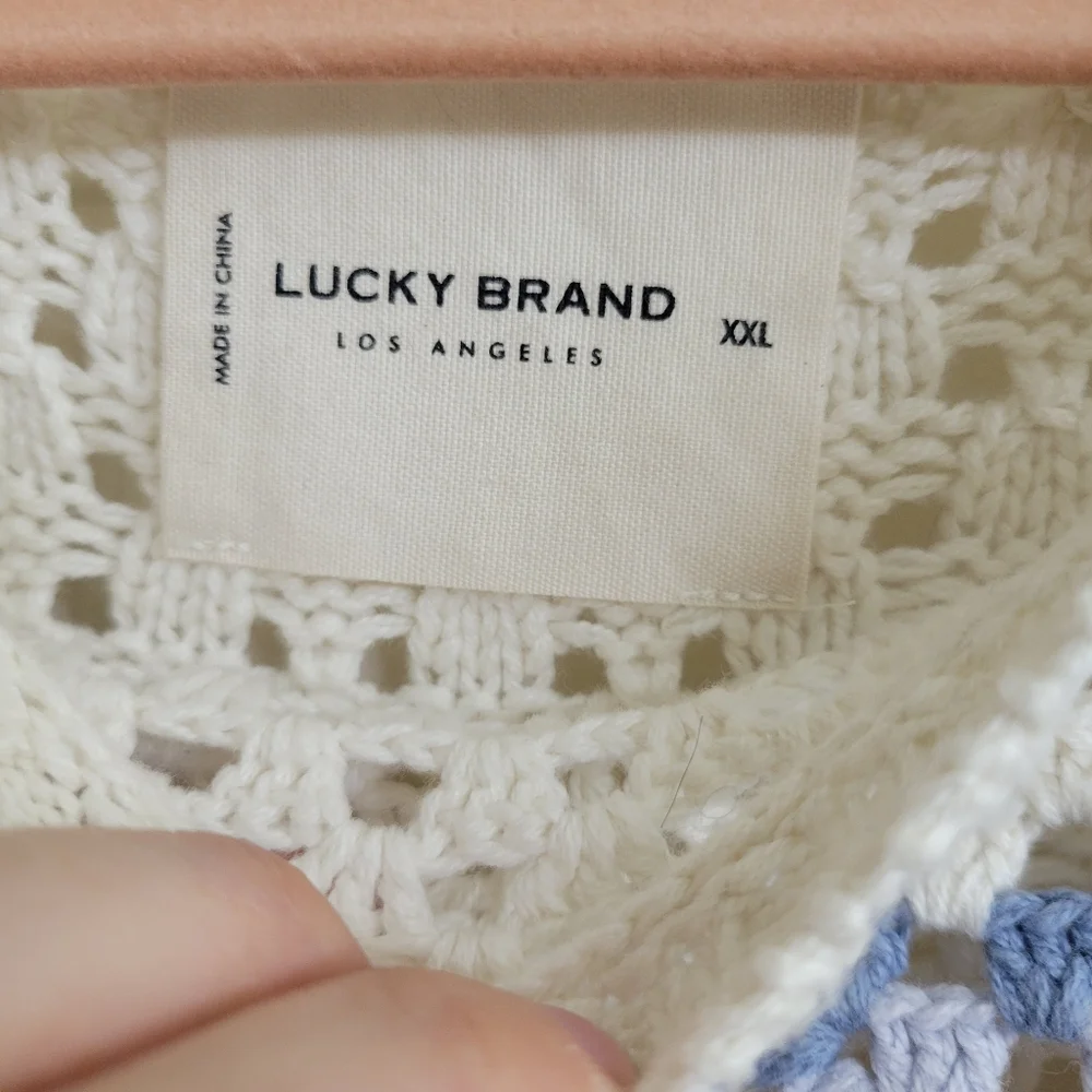 Lucky Brand Women's Granny Square Crochet Vest - Picture 11 of 16